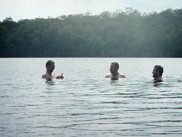 Cooling off in Lake Samsonvale