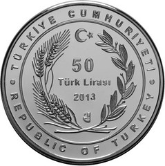 Turkey  Piri Reis World Map coin obv