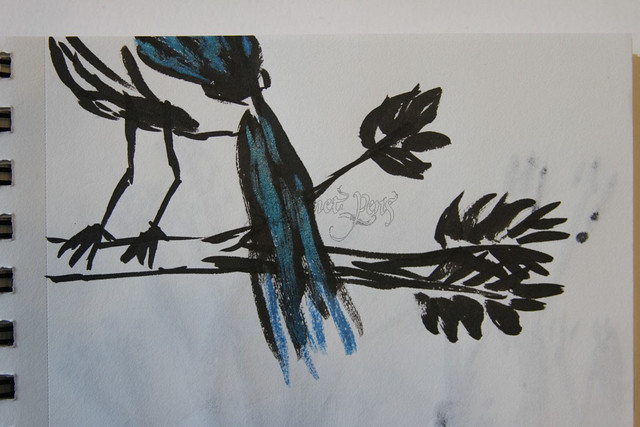 Brush Doodle - Bird Tail