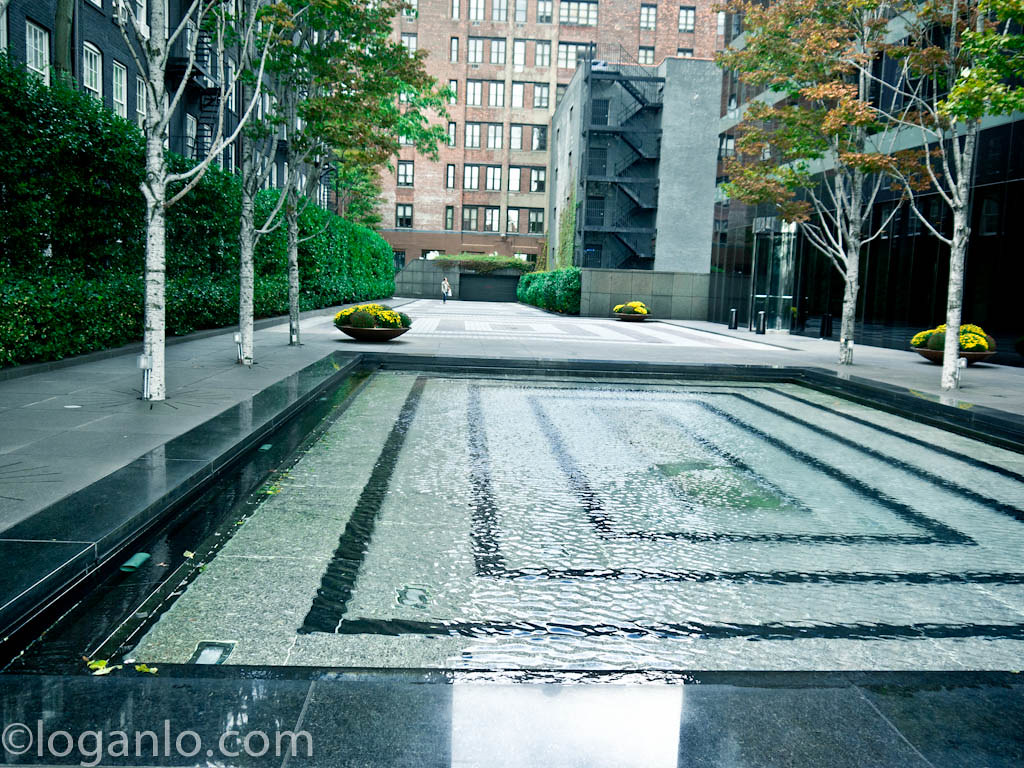 Reflecting pool at the east most part of East 72nd Street.