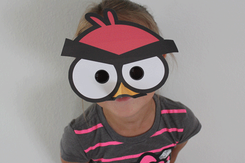 DIY Angry Bird Masks for Halloween by Brenda Ponnay for Alphamom.com 