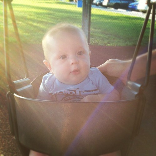 Williams's first time on the baby swing!!