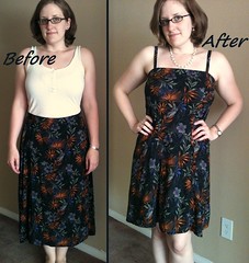 Black Floral Dress Before & After