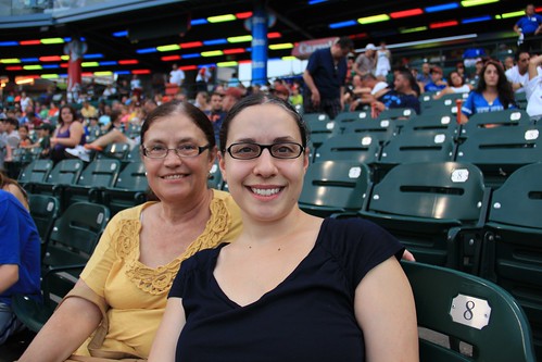 Mom and Silva at the Ballpark