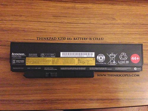 44+ battery (6 cells) for ThinkPad X230 and X220