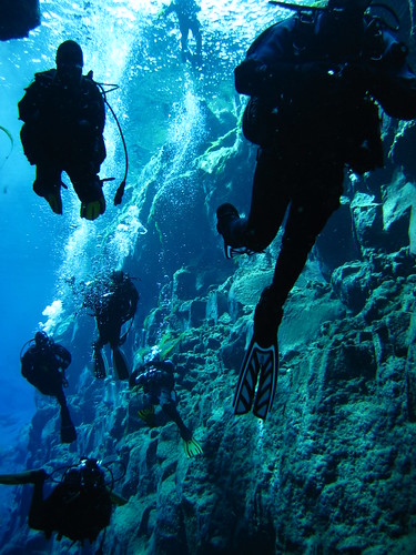 Snorkel in a tectonic rift. From Iceland: The One Place You Can Fulfill Most of Your Bucket List