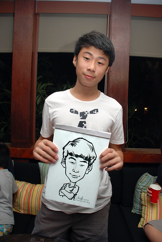caricature live sketching for Mark Lee's daughter birthday party - 32