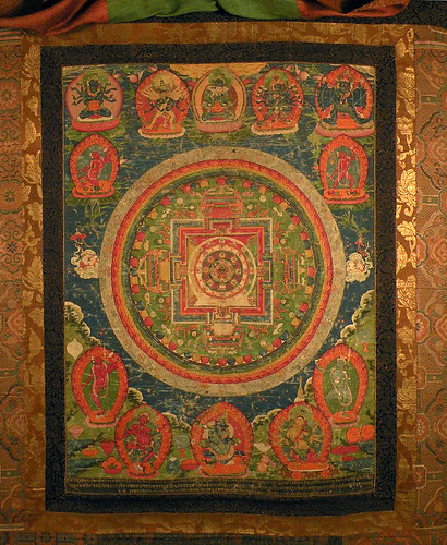 001- Un mandala de la Samvara yi-dam. Pintado en textil-© The Trustees of the British Museum