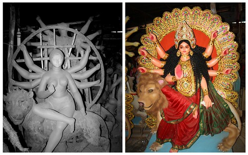 Before and After Durga Idol 3
