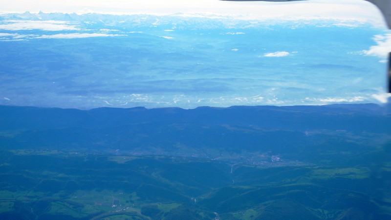 Over Switzerland in plane
