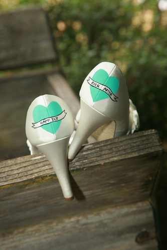 Painted wedding shoes!