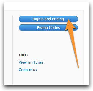 Rights and Pricing button
