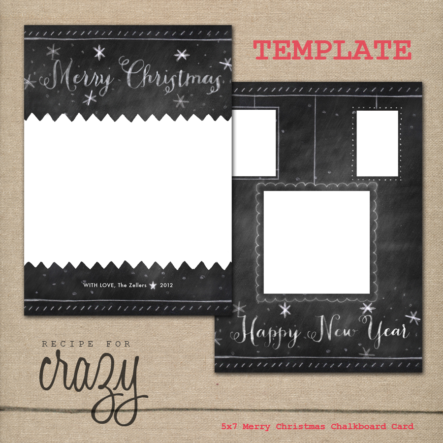 Recipe For Crazy Blog Christmas Card Templates For Photographers Are Here
