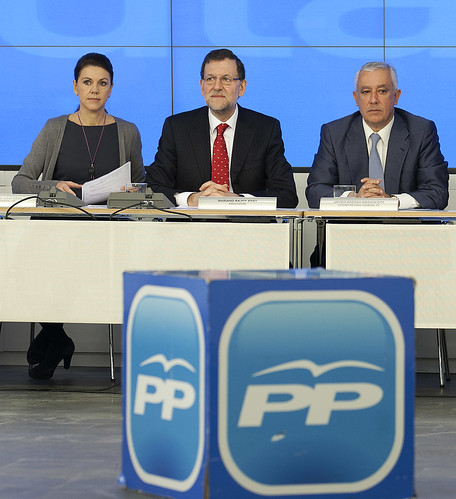 Rajoy, con Cospedal y Arenas en el Comité Ejecutivo del PP