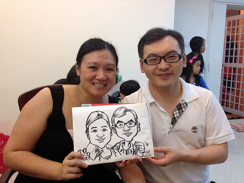 caricature live sketching for birthday party 14072012 - 6