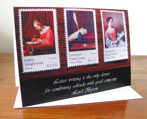 Notecards: Solitude and good company / Lord Byron letter-writing quote