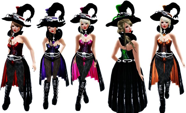 Fierce Gothic Witch black  (Sexy witch costume)2