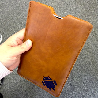 Nexus 7 inside Android Leather Pouch