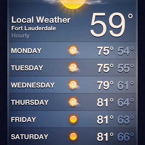 Yaaaay! First #coldfront of the year for #southflorida!!