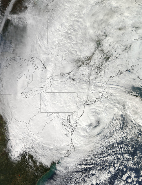 Hurricane Sandy as viewed on October 29