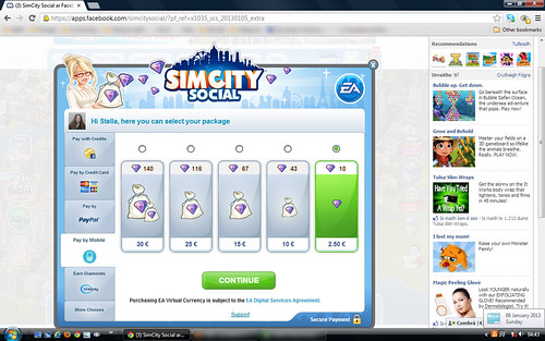 SimCity Social and the missing Diamond