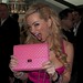 Mindy Robinson Actress, enjoying some SWAG from PopMolly, "A Place Called Hollywood" Wrap Party