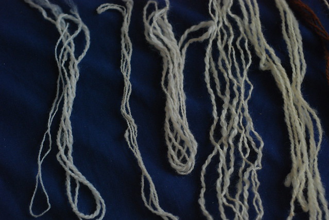 Handspinning fleece samples worsted prep combed top Longwool and finewool and down wool