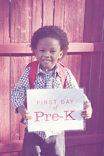 First Day of Pre-K (Exploratory Pre-K is what I like to call it.)