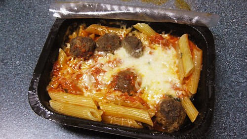 baked ziti and meatballs cooked