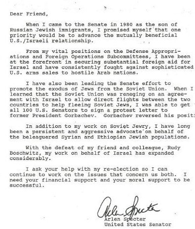 Spector letter 1992