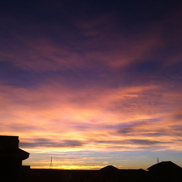 I'm always bummed that I can't see the sunsets from our house, but the sunrises totally make up for it. #nofilter