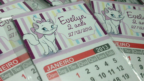 Lembrancinha para aniversário mini calendário personalizado by DanySabadini