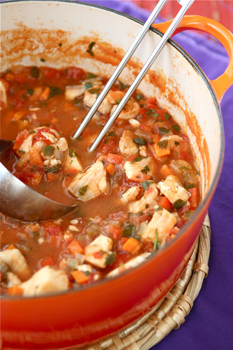 Fisherman's Soup Recipe with Tilapia, Shrimp, Tomatoes & Capers