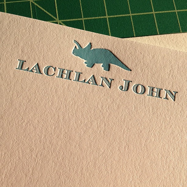 New #letterpress #stationery for my little one.