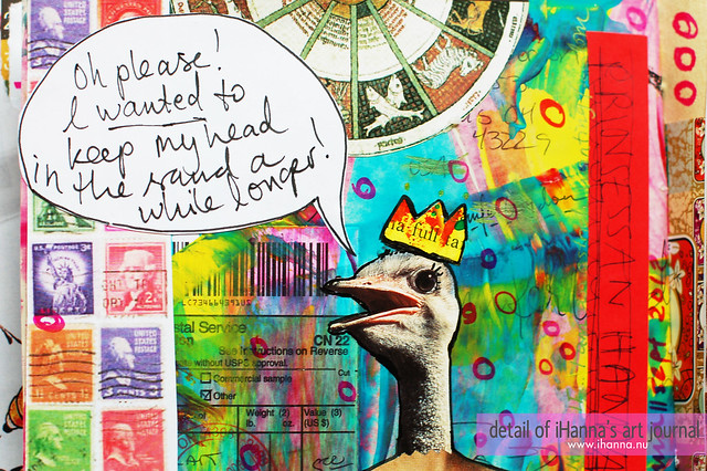 Art Journal Detail: Talking ostrich