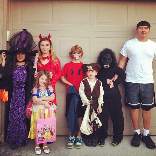 Trick-or-treating with all our old buds! We had a great night!