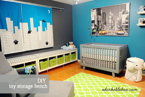 nursery storage bench