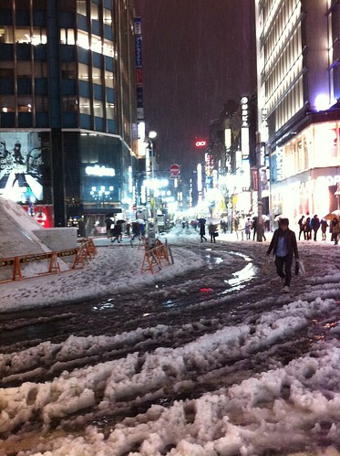 Shinjuku in snow
