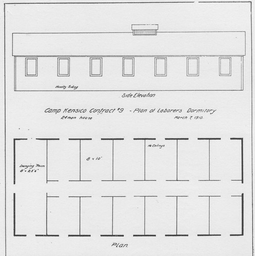 Report 1910 Dormitory Drawing