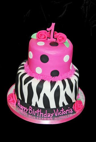 1st birthday zebra birthday cake