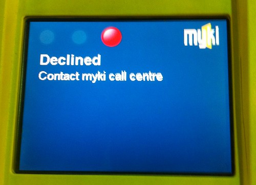 The error you get at a Myki gate at the end of your trip if you didn't touch-on at the start