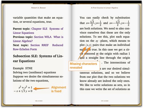 MathML in iBooks3 in iOS6