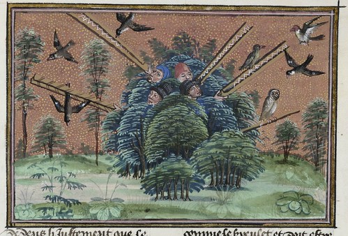 15th century illuminated manuscript miniature: Henri de Ferrières, Les Livres du roy Modus et de la royne Ratio 206