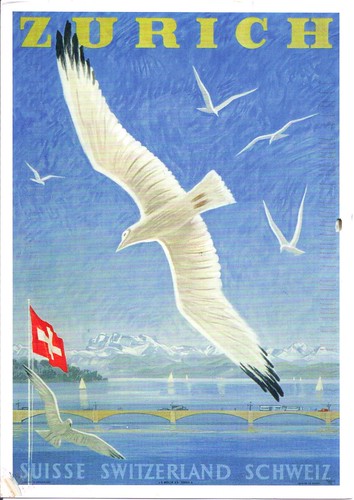 Vintage Zurich Switzerland Poster Reprint