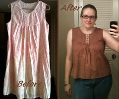 Lacy Nighty Tank Before & After