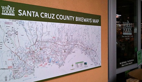 Santa Cruz Bikeways map at Capitola Whole Foods Market