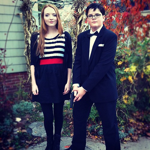 Olivia (feeling a bit under the weather) is off to the FUN concert and Adam/Bond is off in search of candy #halloween #samhain #unschooling #teens