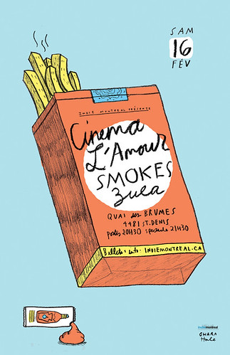 CINEMA LAMOUR/SMOKES/ZULA gigposter by Ohara.Hale