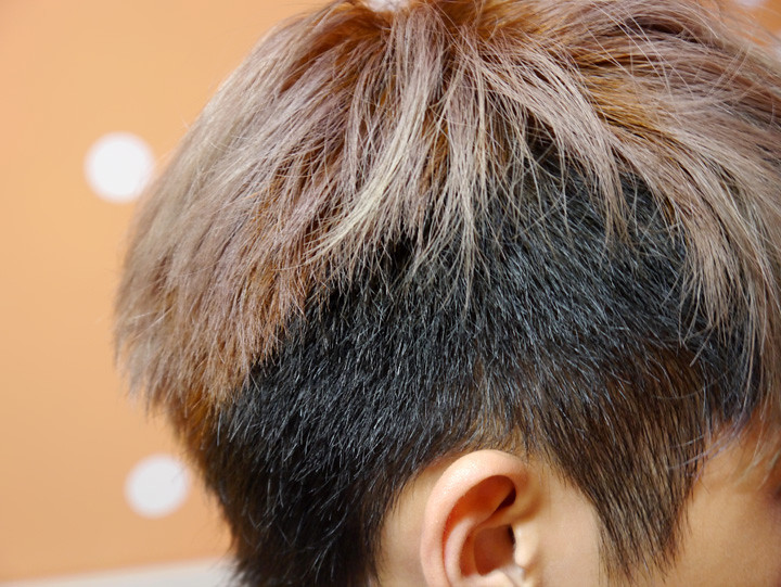 typicalben black sides - ash brown green colour hair