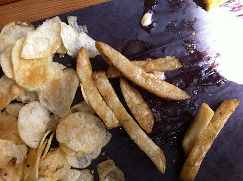 Fries and burger drippings